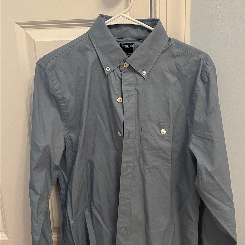 Todd Snyder Light Blue Poplin Shirt